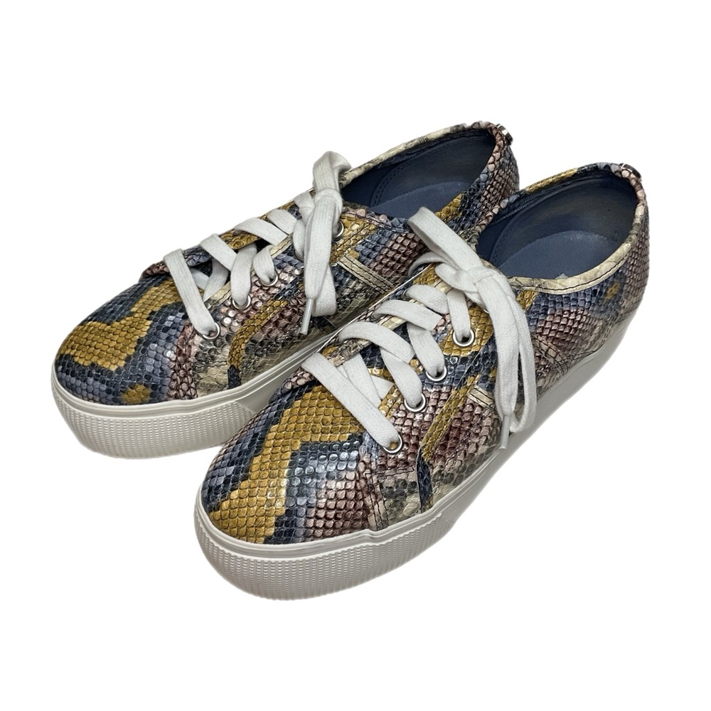 Steve Madden Emmi Platforms Snakeskin 7.5 Women’s Lace up Clean